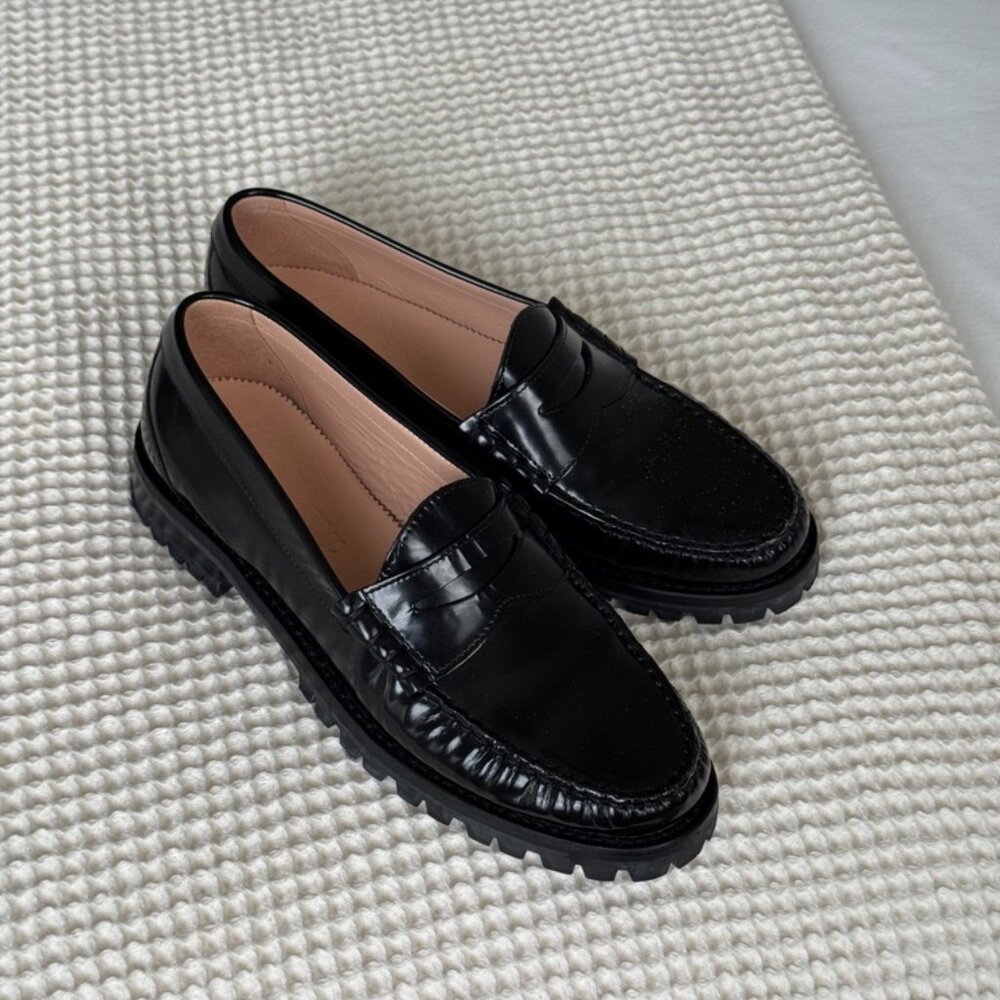 J.Crew New Winona lug-sole penny loafers in Italian spazzolato leather